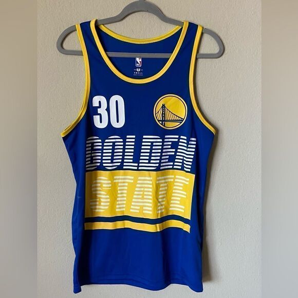 Stephen Curry 30 Golden State Blue Yellow Jersey Basketball NBA Size S - Picture 6 of 7